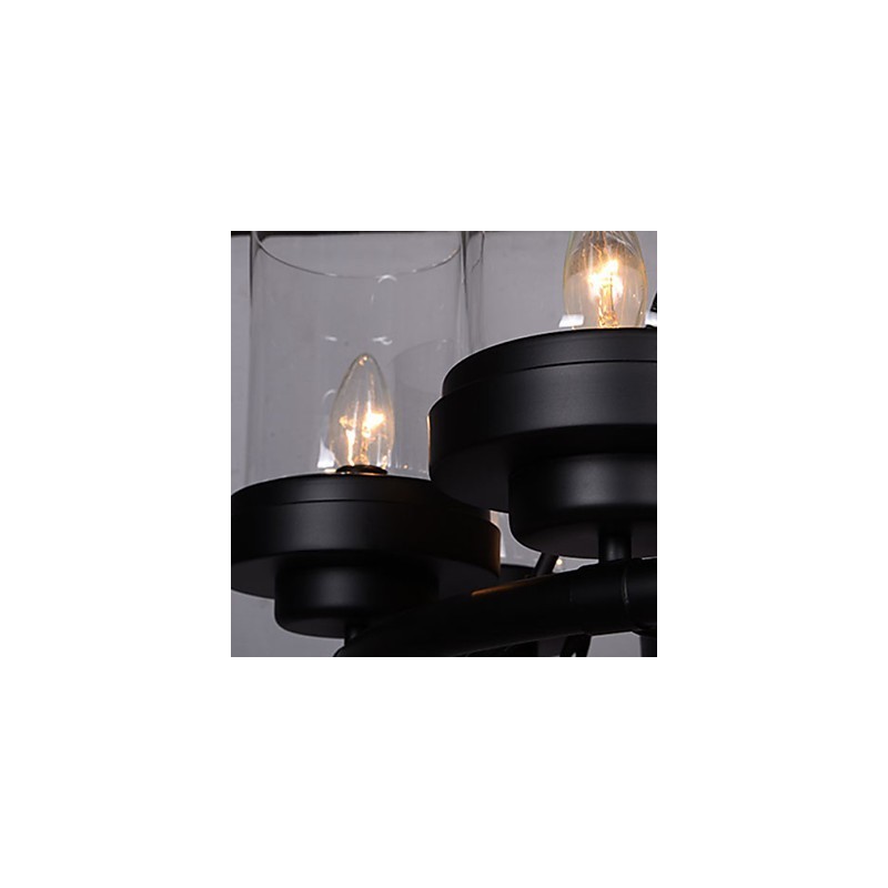 Lampada a sospensione Mini Style vintage rustica in metallo, 3 luci E12/E14