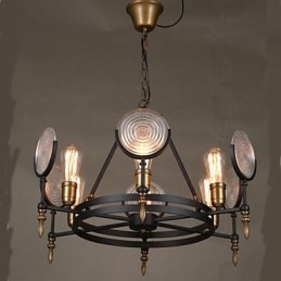 Lampadario retrò vintage a 6 luci
