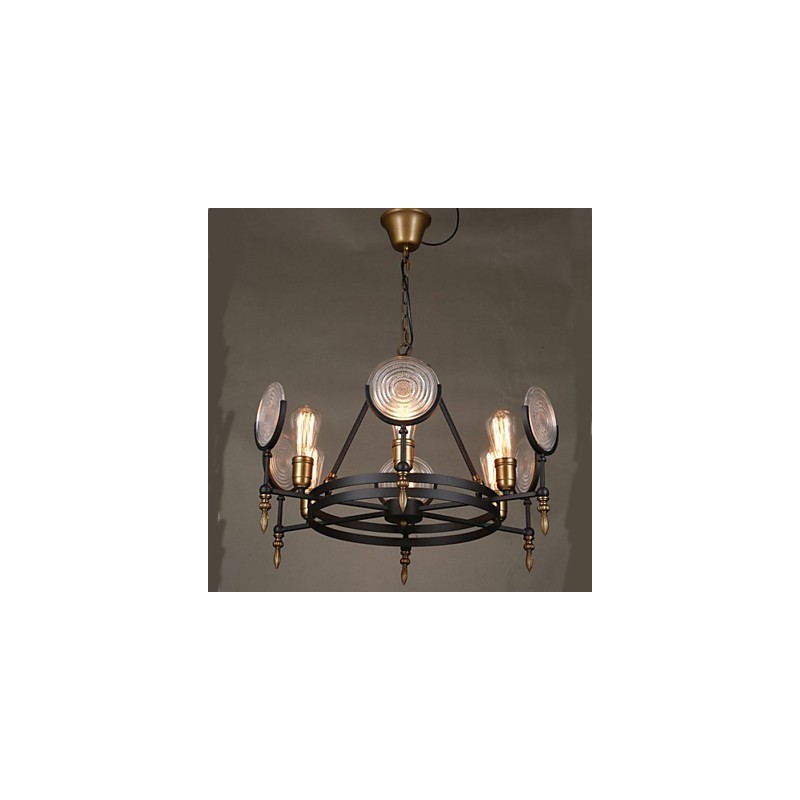 Lampadario retrò vintage a 6 luci