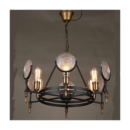 Lampadario retrò vintage a 6 luci