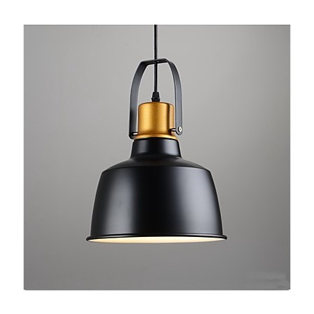 Lampada a sospensione retrò mini in metallo nero e oro