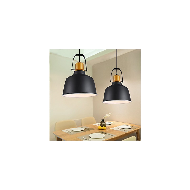 Lampada a sospensione retrò mini in metallo nero e oro