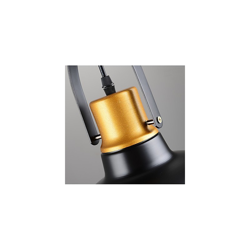 Lampada a sospensione retrò mini in metallo nero e oro