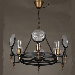 Lampadario retrò vintage a 6 luci
