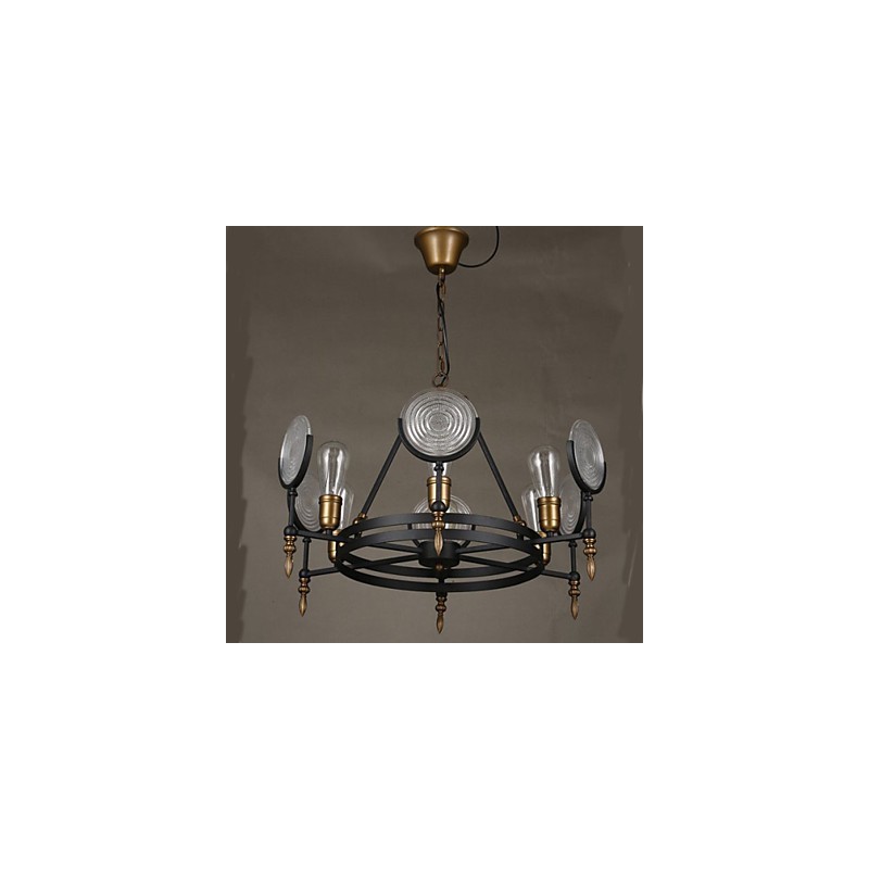 Lampadario retrò vintage a 6 luci