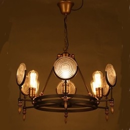 Lampadario retrò vintage a 6 luci