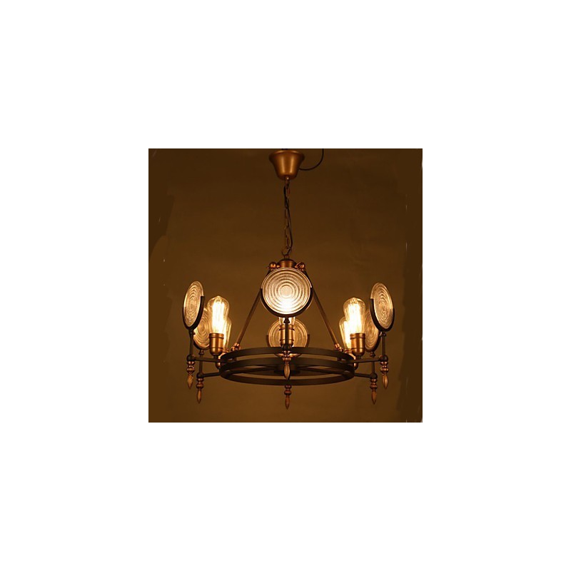 Lampadario retrò vintage a 6 luci