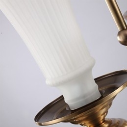 Lampada a sospensione in cristallo mini stile tradizionale/classico in metallo, finitura ottone