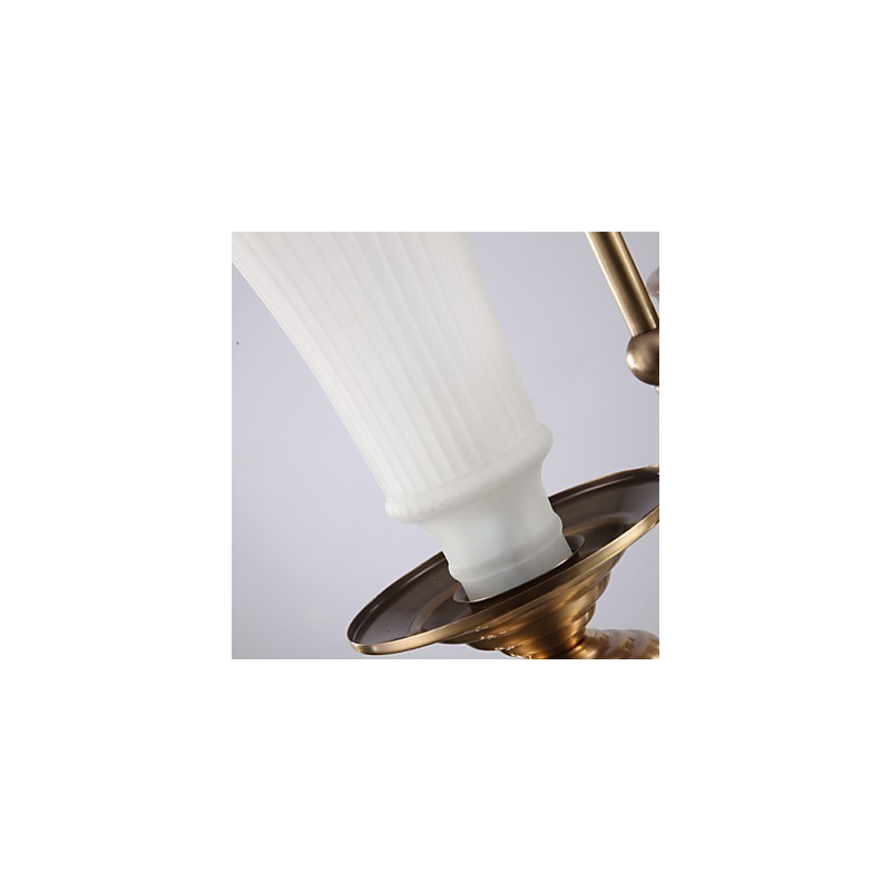 Lampada a sospensione in cristallo mini stile tradizionale/classico in metallo, finitura ottone