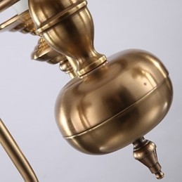 Lampada a sospensione in cristallo mini stile tradizionale/classico in metallo, finitura ottone