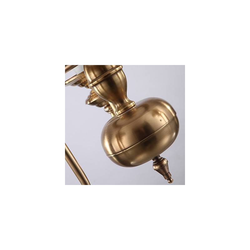 Lampada a sospensione in cristallo mini stile tradizionale/classico in metallo, finitura ottone