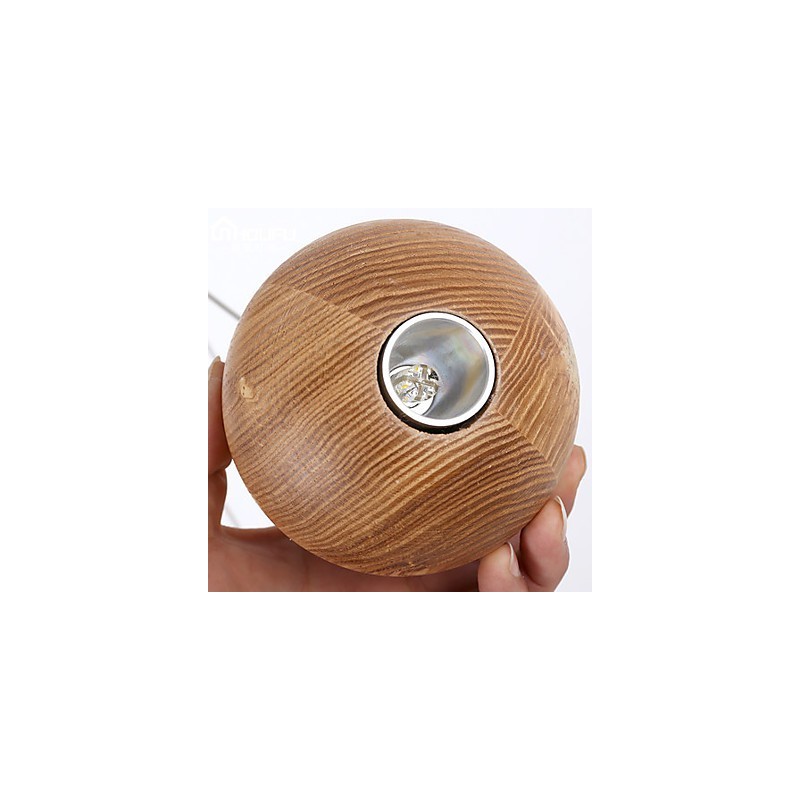 Lampada a sospensione mini stile lanterna in legno e bambù