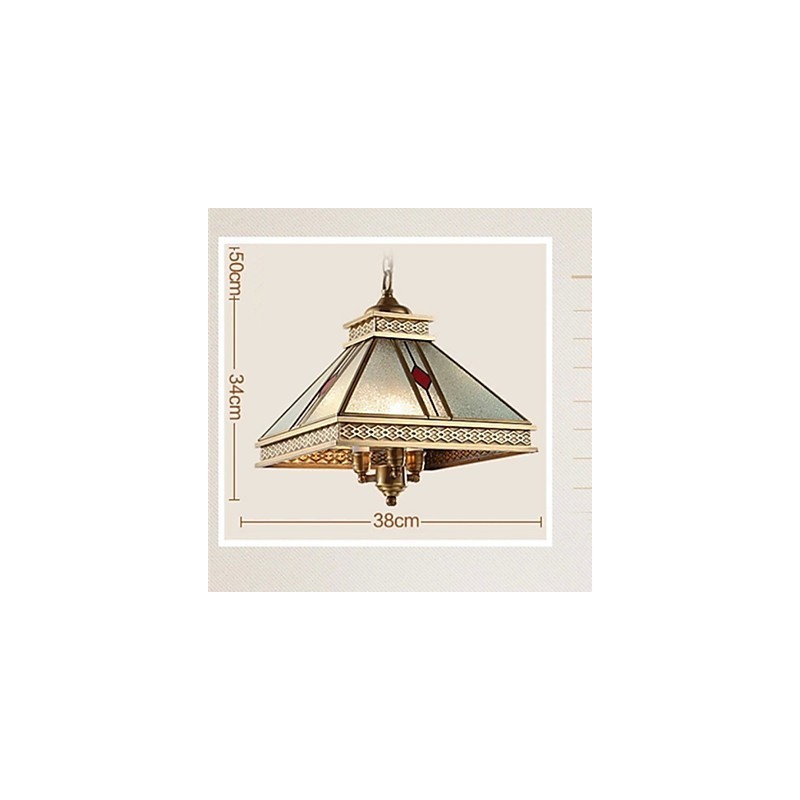 Lampada a sospensione mini tradizionale/classica in metallo finitura ottone