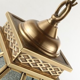 Lampada a sospensione mini tradizionale/classica in metallo finitura ottone