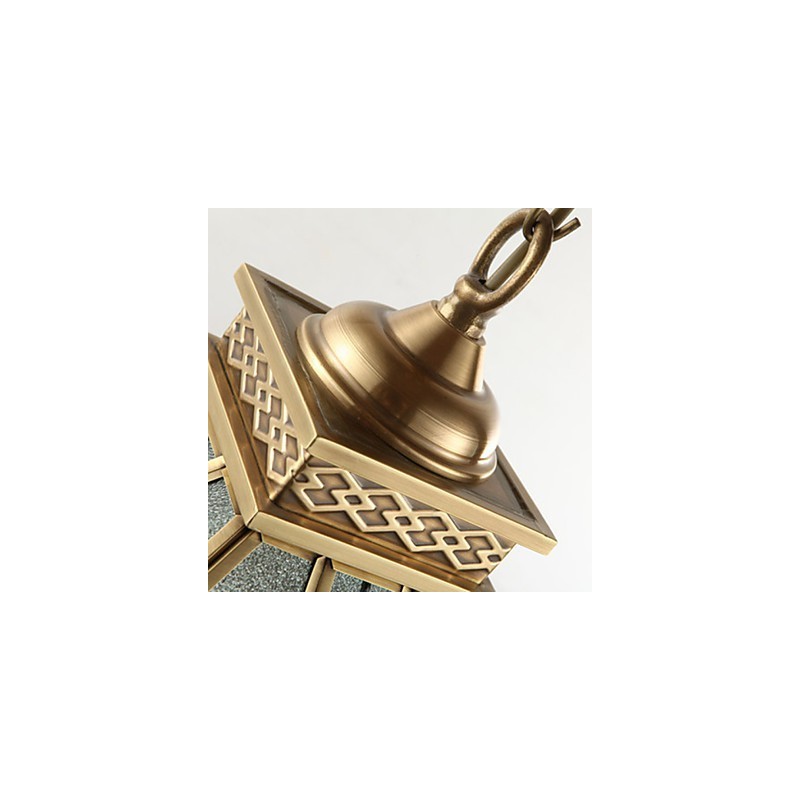Lampada a sospensione mini tradizionale/classica in metallo finitura ottone