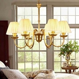 Lampada a sospensione in cristallo mini stile tradizionale classico in metallo finitura ottone