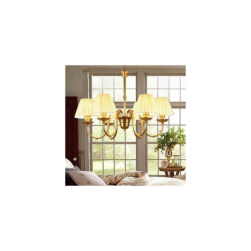 Lampada a sospensione in cristallo mini stile tradizionale classico in metallo finitura ottone