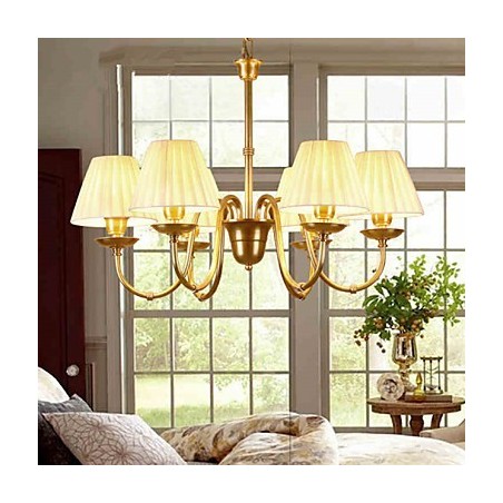Lampada a sospensione in cristallo mini stile tradizionale classico in metallo finitura ottone