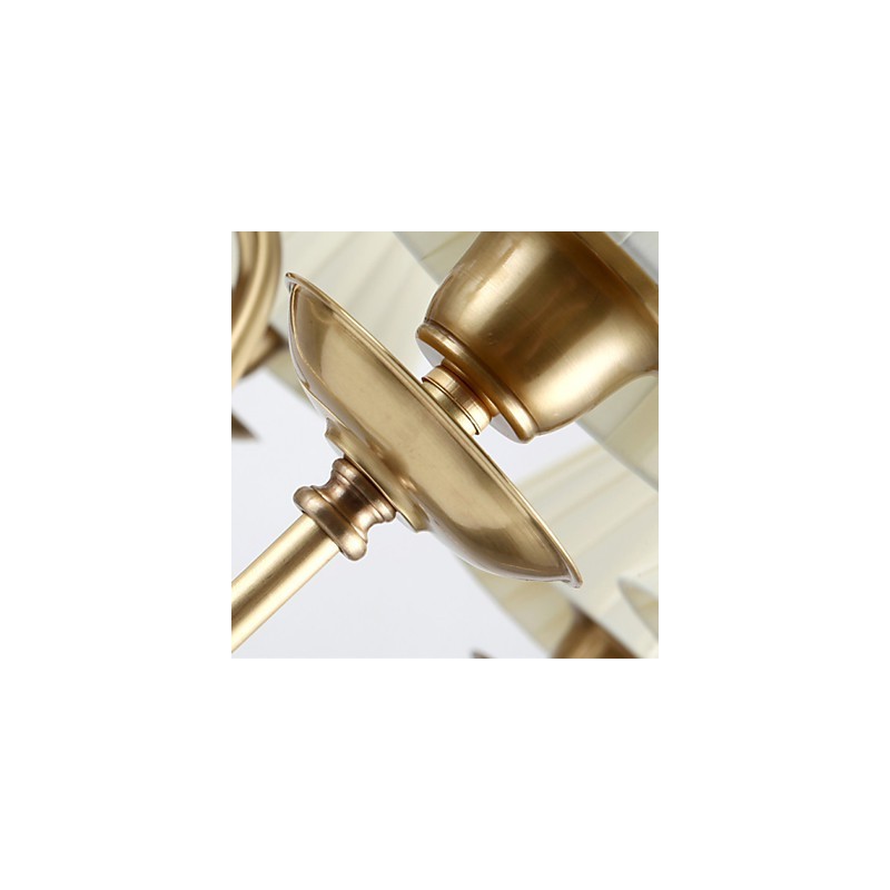 Lampada a sospensione in cristallo mini stile tradizionale classico in metallo finitura ottone