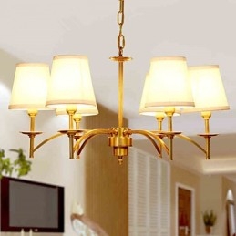 Lampadario a sospensione mini in cristallo stile tradizionale/classico in metallo, finitura ottone