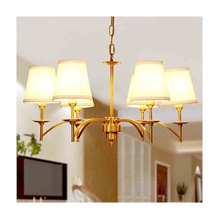 Lampadario a sospensione mini in cristallo stile tradizionale/classico in metallo, finitura ottone