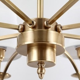 Lampadario a sospensione mini in cristallo stile tradizionale/classico in metallo, finitura ottone