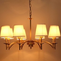 Lampadario a sospensione mini in cristallo stile tradizionale/classico in metallo, finitura ottone