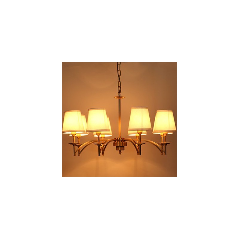 Lampadario a sospensione mini in cristallo stile tradizionale/classico in metallo, finitura ottone