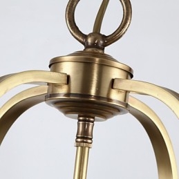 Lampada a sospensione mini in cristallo stile tradizionale/classico finitura ottone