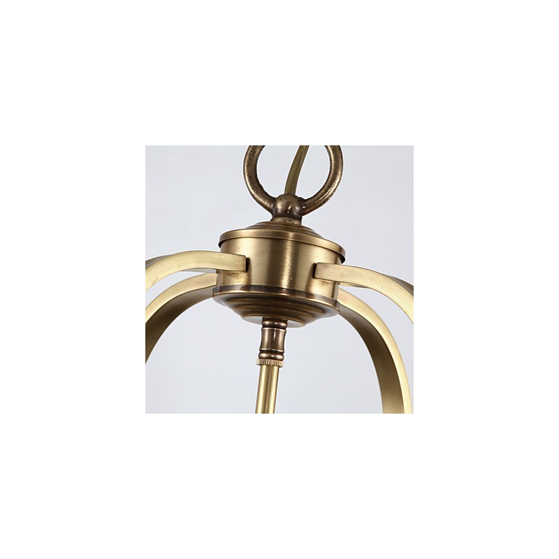 Lampada a sospensione mini in cristallo stile tradizionale/classico finitura ottone