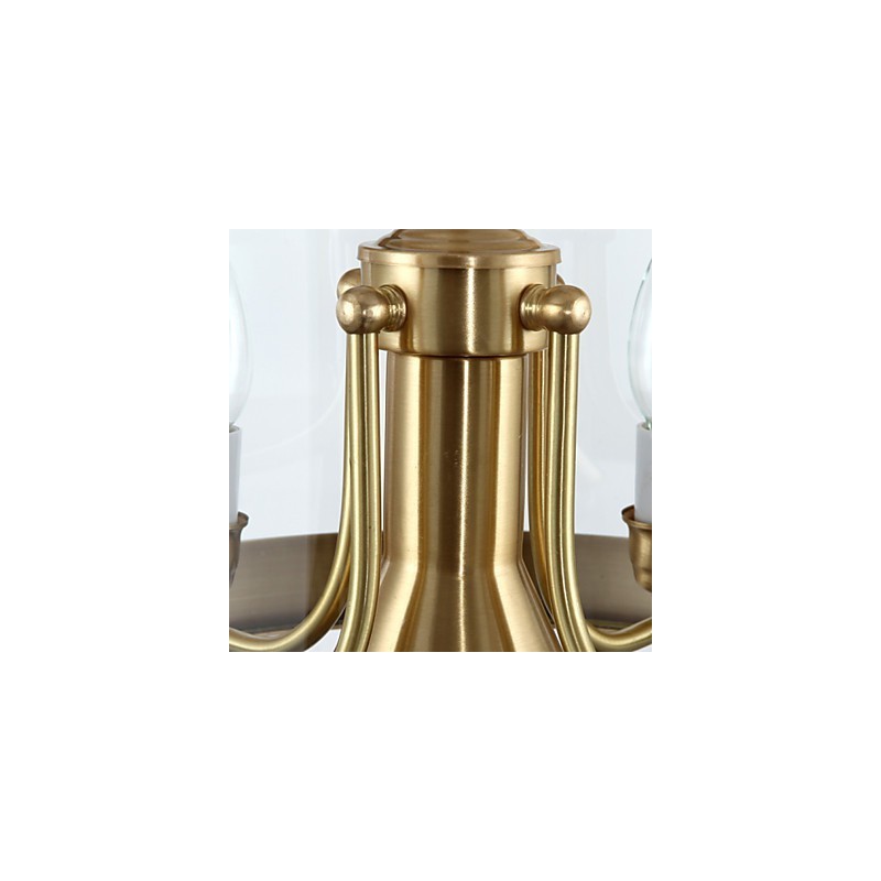 Lampada a sospensione mini in cristallo stile tradizionale/classico finitura ottone