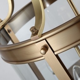 Lampada a sospensione mini in cristallo stile tradizionale/classico finitura ottone