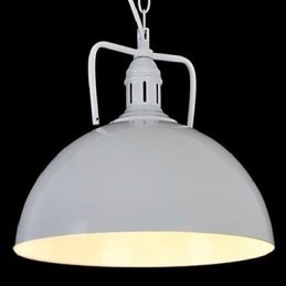 Lampada a sospensione vintage rustica in metallo nero e bianco, 3 luci E26/E27