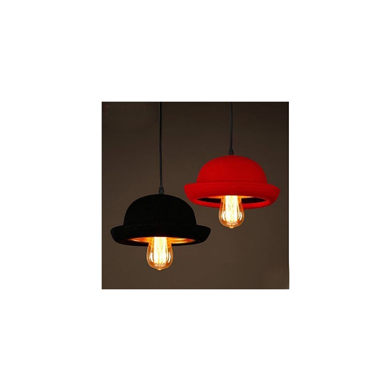 Lampadario a sospensione Hat Cafe Design nero