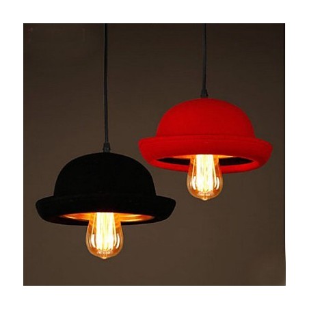 Lampadario a sospensione Hat Cafe Design nero
