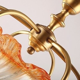 Lampada a sospensione mini stile tradizionale/classico in metallo finitura ottone