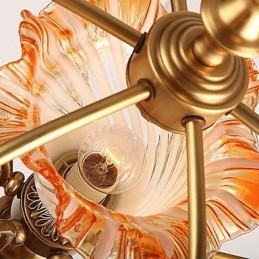 Lampada a sospensione mini stile tradizionale/classico in metallo finitura ottone