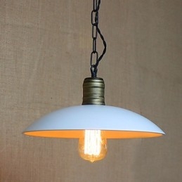 Lampada a sospensione country retrò in metallo nero, 1 lampadina E26/E27, 25 cm