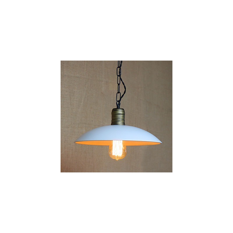 Lampada a sospensione country retrò in metallo nero, 1 lampadina E26/E27, 25 cm
