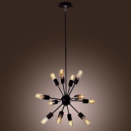 Lampadario a sospensione in ferro Avant Garde con 12 luci