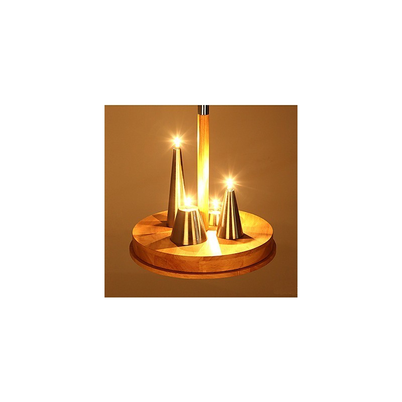 Lampada a sospensione in legno massello americano caldo ed elegante