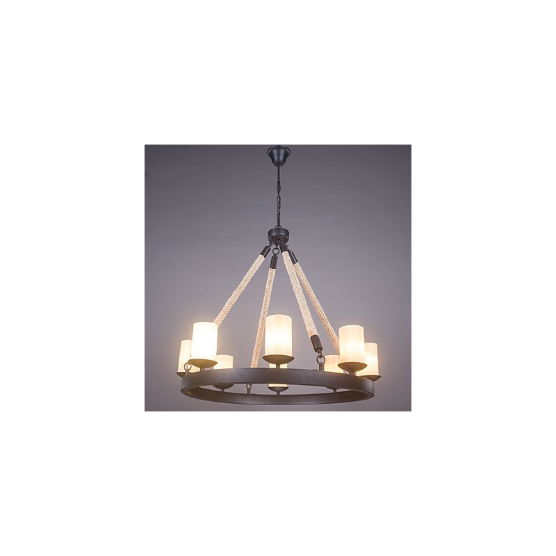 Lampadario industriale classico rustico vintage retrò in acciaio inox, marrone e nero