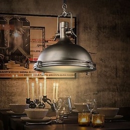 Lampada a sospensione industriale da soffitto Decora in metallo vintage, 1 luce, E26/E27