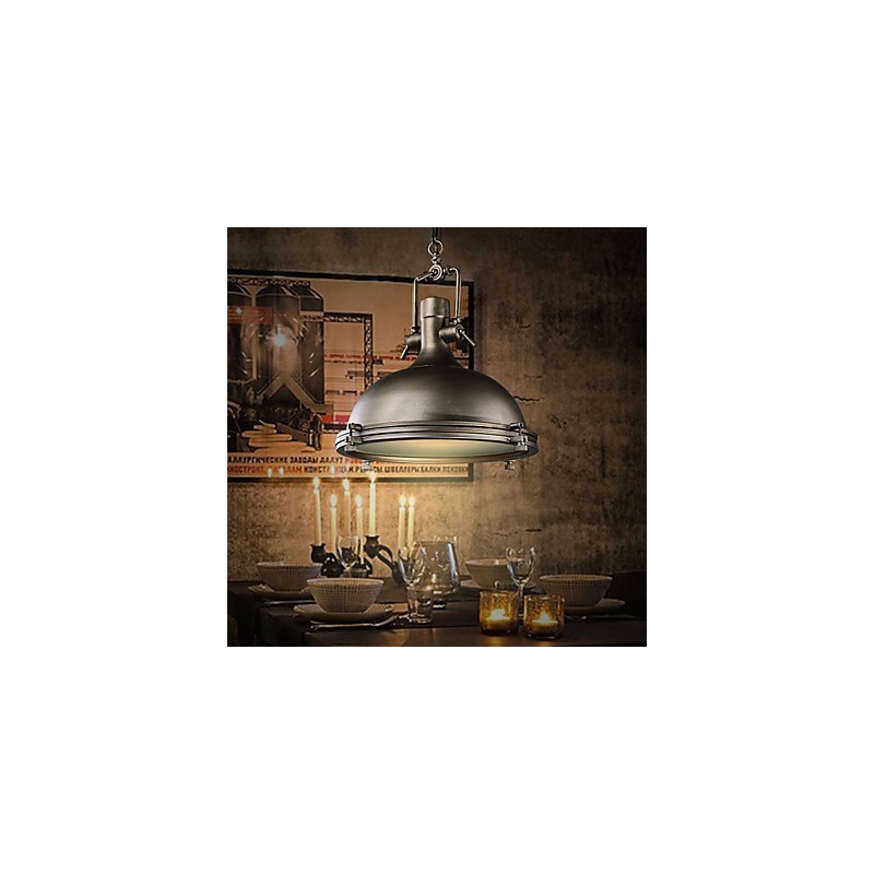 Lampada a sospensione industriale da soffitto Decora in metallo vintage, 1 luce, E26/E27