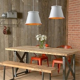 Lampada a sospensione rustica classica Lodge Vintage Mini Style in metallo dipinto