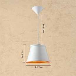 Lampada a sospensione rustica classica Lodge Vintage Mini Style in metallo dipinto
