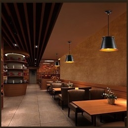 Lampada a sospensione rustica classica Lodge Vintage Mini Style in metallo dipinto