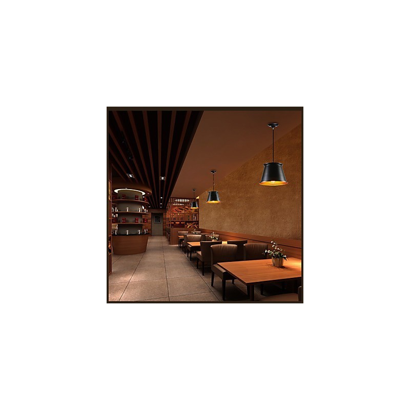 Lampada a sospensione rustica classica Lodge Vintage Mini Style in metallo dipinto