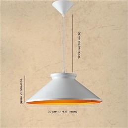 Lampadario a sospensione mini retrò tradizionale dipinto in metallo bianco e nero