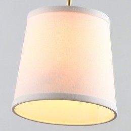 Lampada a sospensione classica in cristallo e metallo finitura ottone, 3 lampadine